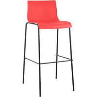 BARHOCKER Tenar Kunststoff Rot Schwarz - Rot, Kunststoff (43/100/48cm) - DELUKE