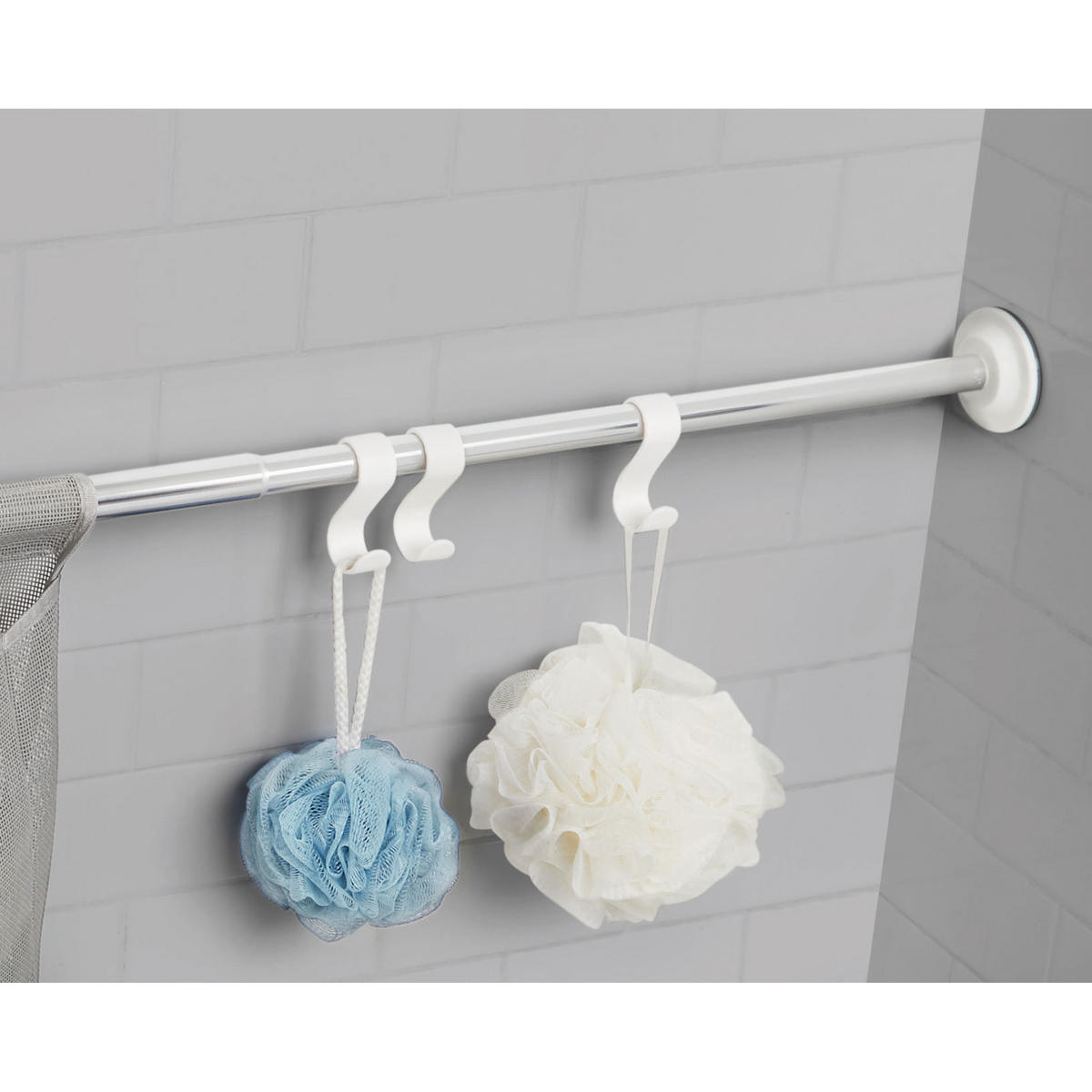 KLEMMSTANGE Sure-Lock, Chrome - Silberfarben, Kunststoff (34.62/11.76/186.06cm) - Umbra