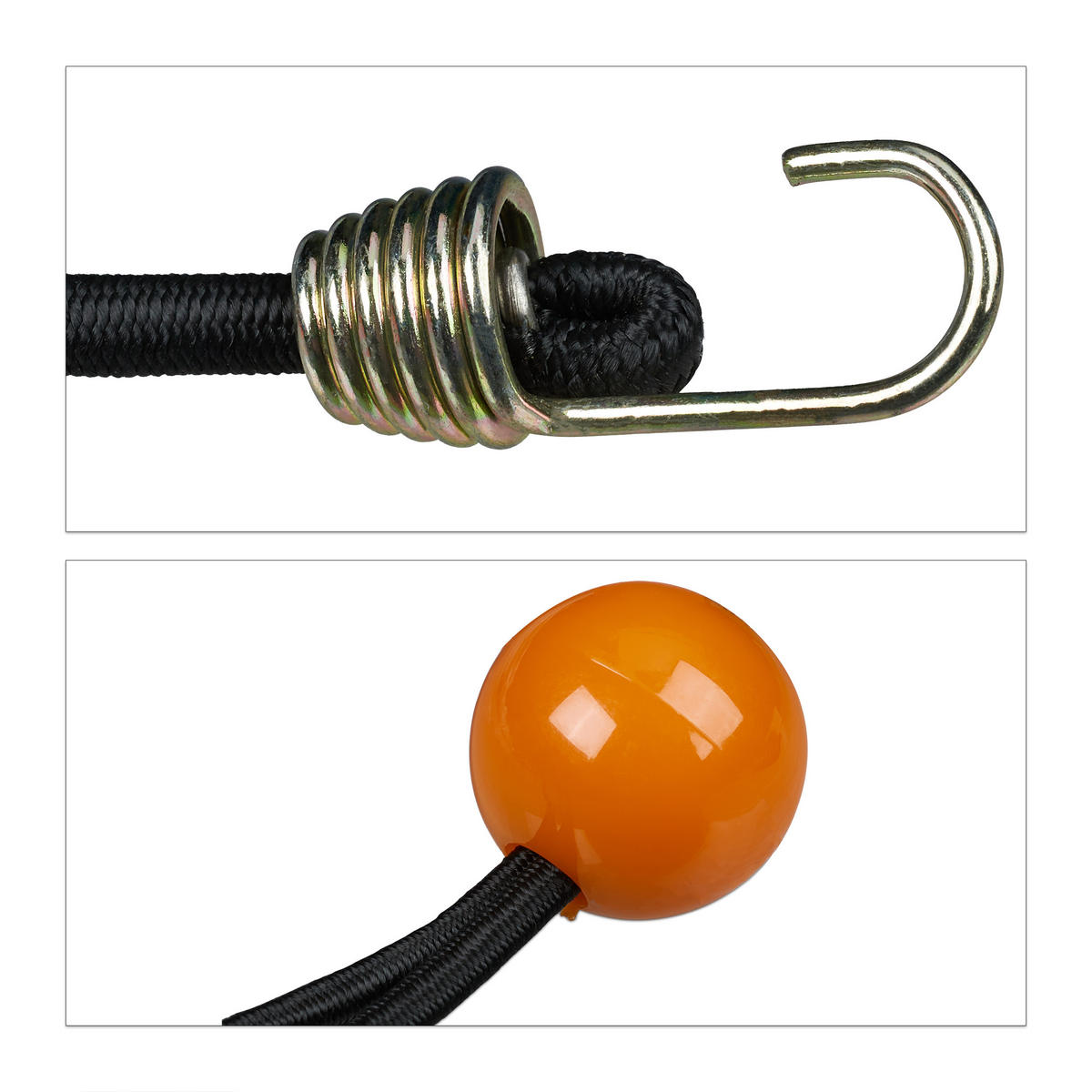 24xSPANNGUMMI - Multicolor, Kunststoff/Metall (1.5/3.5/103cm) - Relaxdays