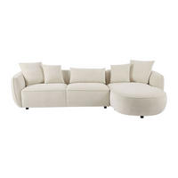 SOFA ohne Schlafmöglichkeit - 5 Personen - Stoff - Beige - Beige, Textil (296/67/166cm) - Vente-Unique