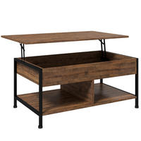 COUCHTISCH DE-15750 klappbare Platte Rostbraun - Braun, Holzwerkstoff (100/60/46cm) - ComfortXL