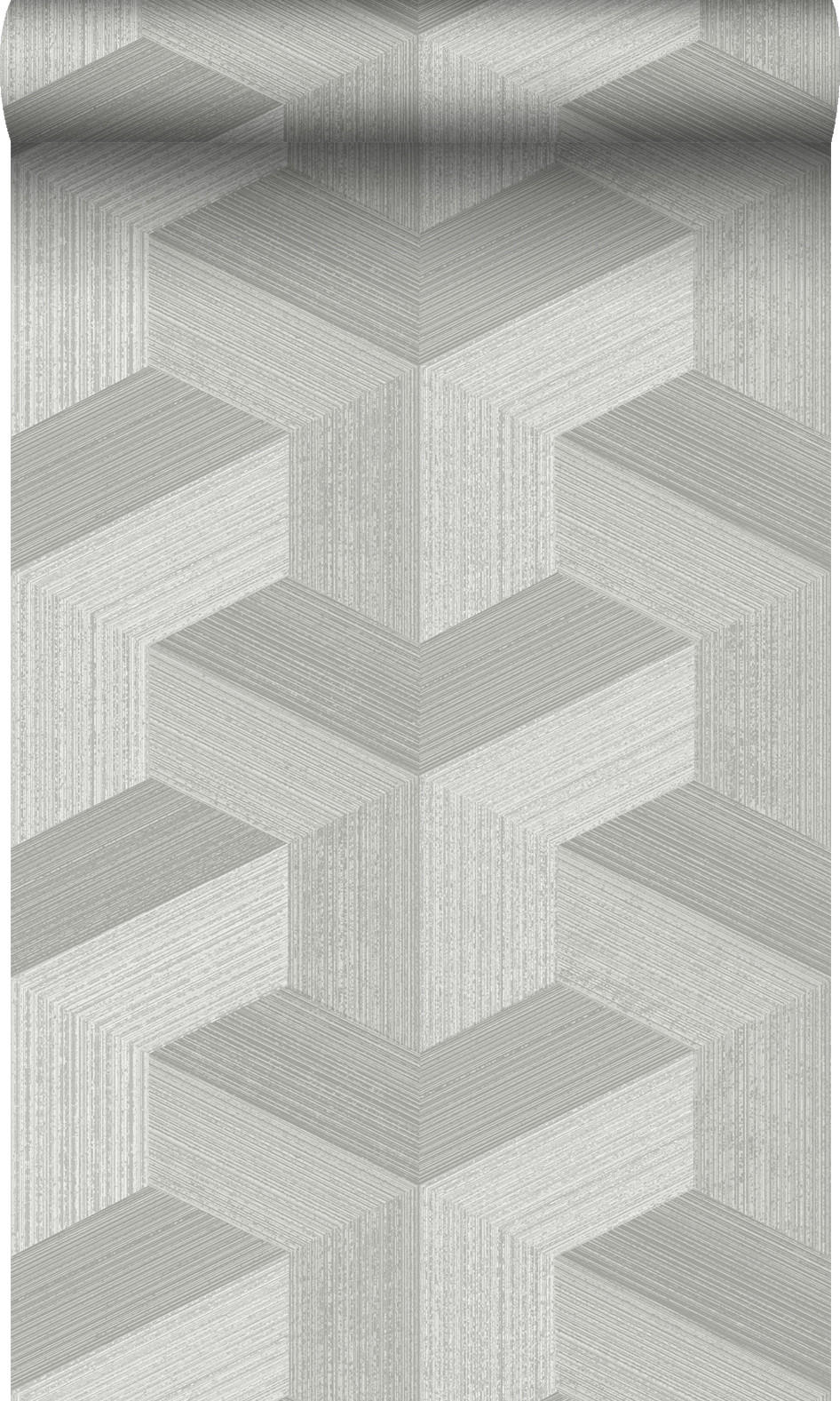 TAPETE 3D-Muster 53 cm x 10.05 m - Grau, Papier (53/1000cm) - Origin Wallcoverings