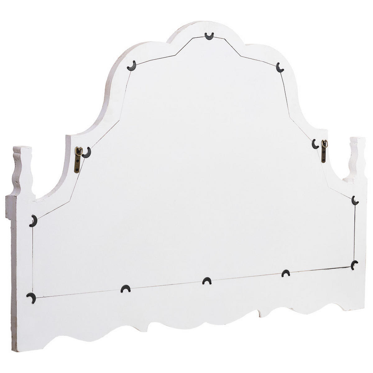WANDSPIEGEL 128x6x89 cm - Weiß, Holz (128/89/6cm) - Wanderlust