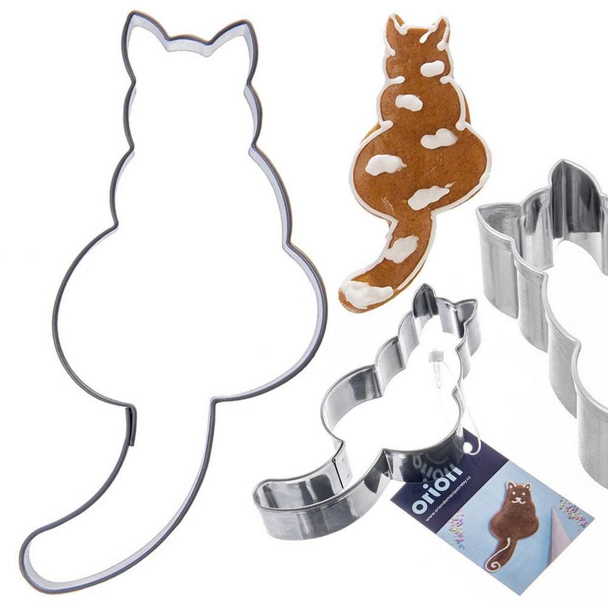 AUSSTECHFORM Katze 8,5 cm Silber - Silberfarben, Metall (4/1.5/8.5cm) - Orion 