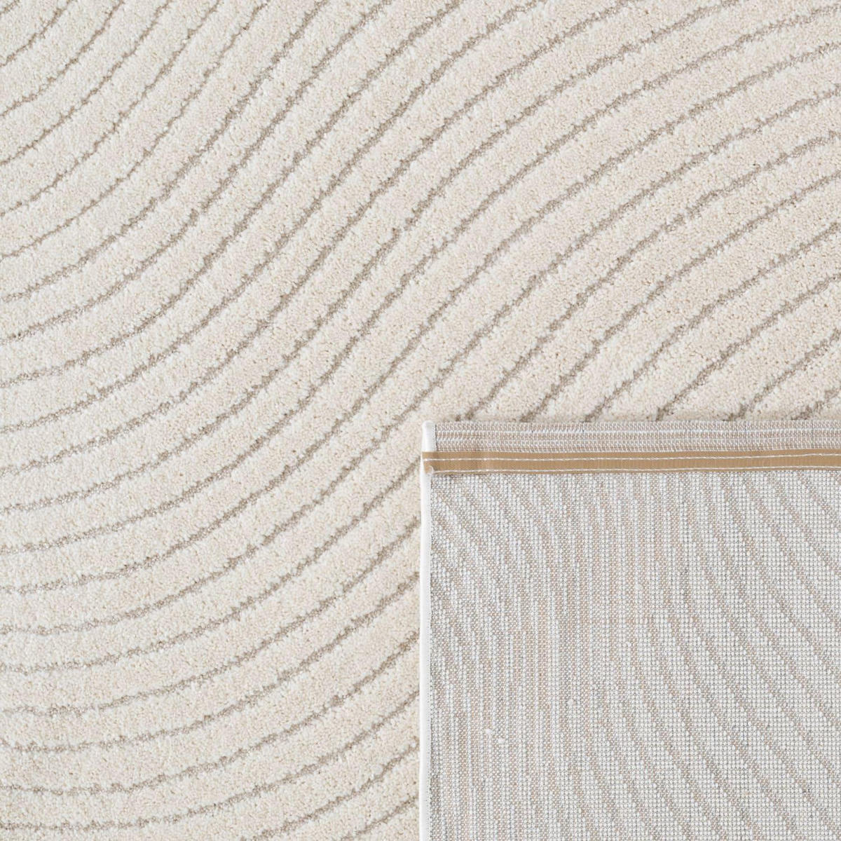 KURZFLOR-TEPPICH AURA 704 CREME 80X150 - Creme, Kunststoff (80/150cm) - Paco Home