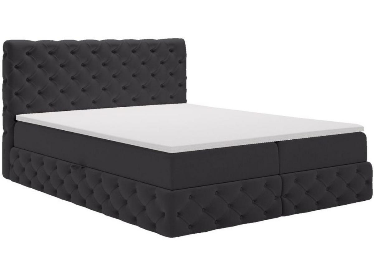 BOXBETT Canolo 140x200 Schwarz - Schwarz, Holz/Textil (140/200cm) - Graingold