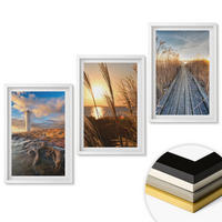 WANDBILDER 3er-Set - 40x60 cm Weißer Rahmen - Leuchtturm-Grassteg - Weiß, Kunststoff (40/60cm) - ArtPrintCave