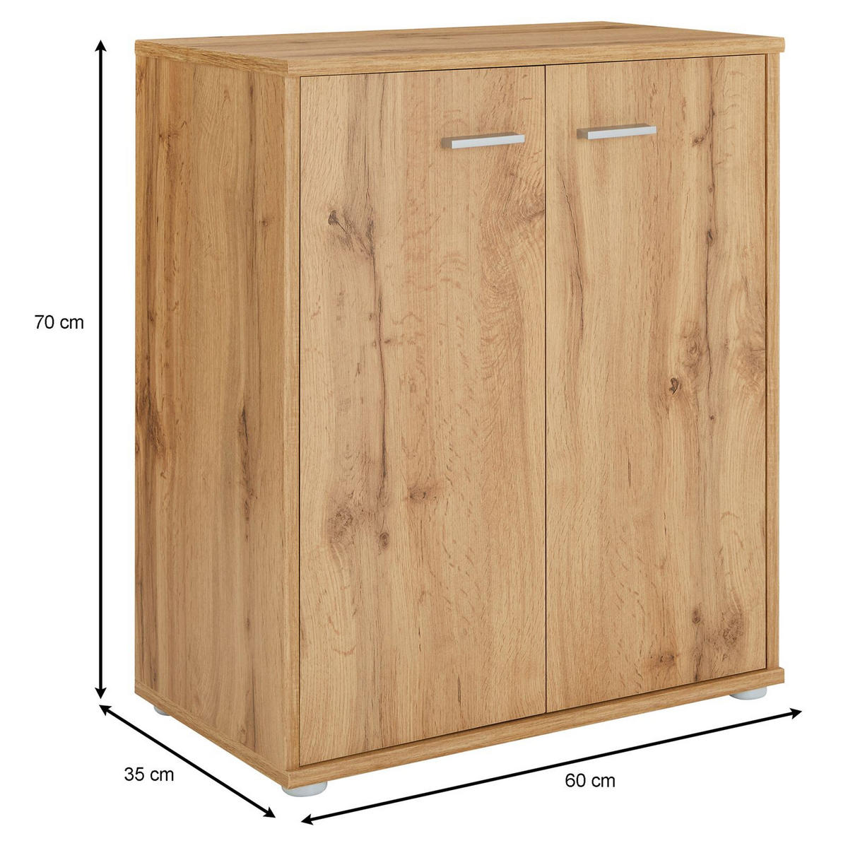 SCHUHSCHRANK LENNIS Wotan Eiche - Eiche Wotan, Holzwerkstoff (60/70/35cm) - CARO-Möbel