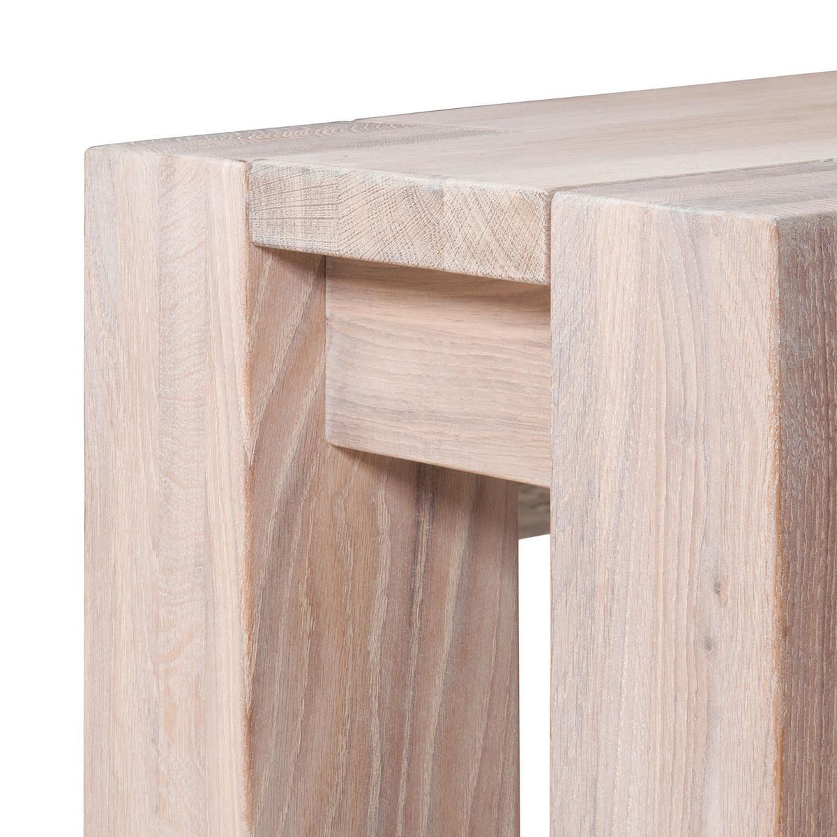 ESSTISCH - Eiche massiv - Eichefarben, Holz (145/45/39cm) - home24