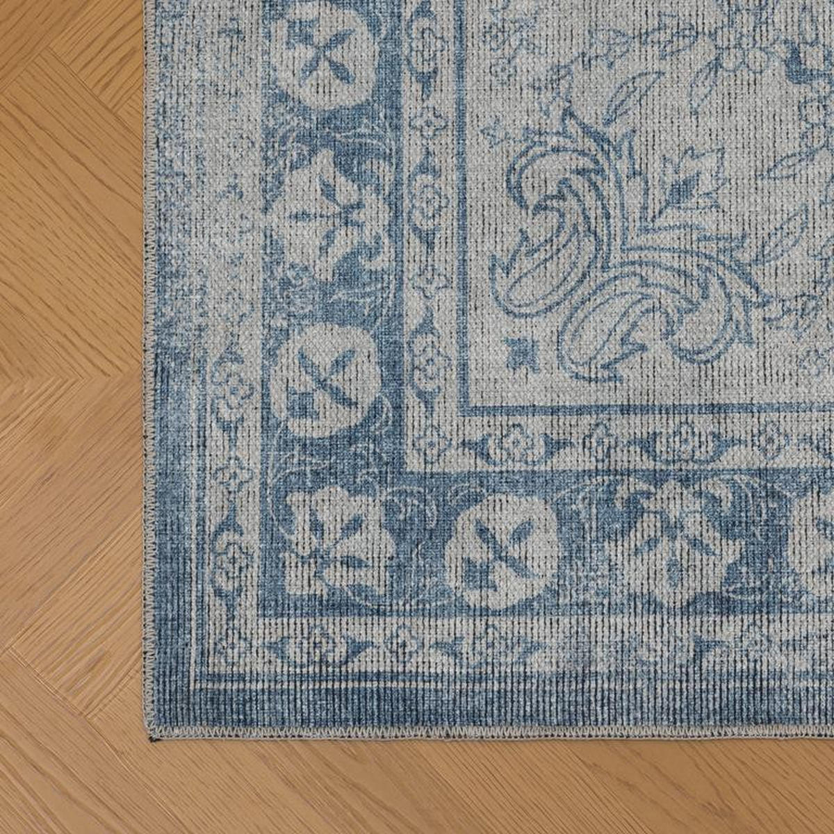 CHENILLE-TEPPICH Script Beige/Blau 200x290 cm - Multicolor, Textil (200/290cm) - Vercai Rugs
