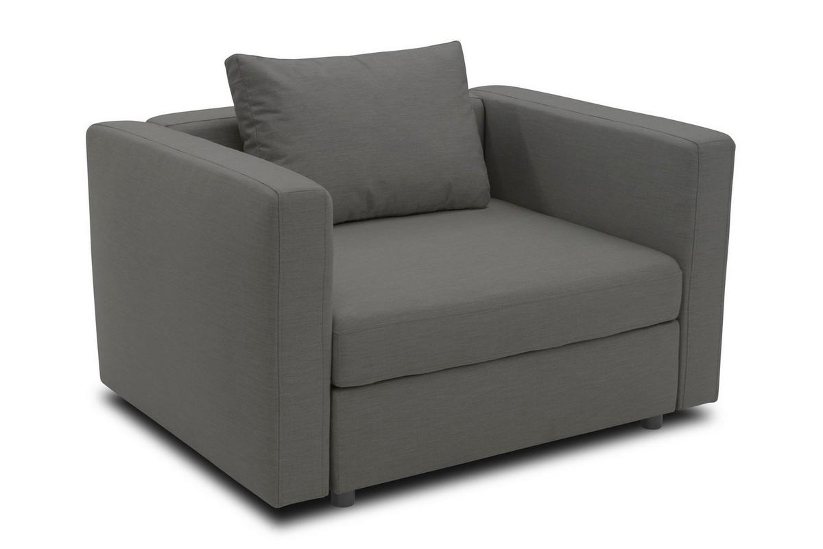GARTENLOUNGE-RELAXSESSEL Bozhana mit Outdoorbezug in anthrazit - Anthrazit, Kunststoff (116/67/96cm) - 58aufmkessel