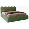 POLSTERBETT 200x200 Wave, Bettkasten, Samtstoff, Grün - Grün, Holz/Textil (200/200cm) - Emporius