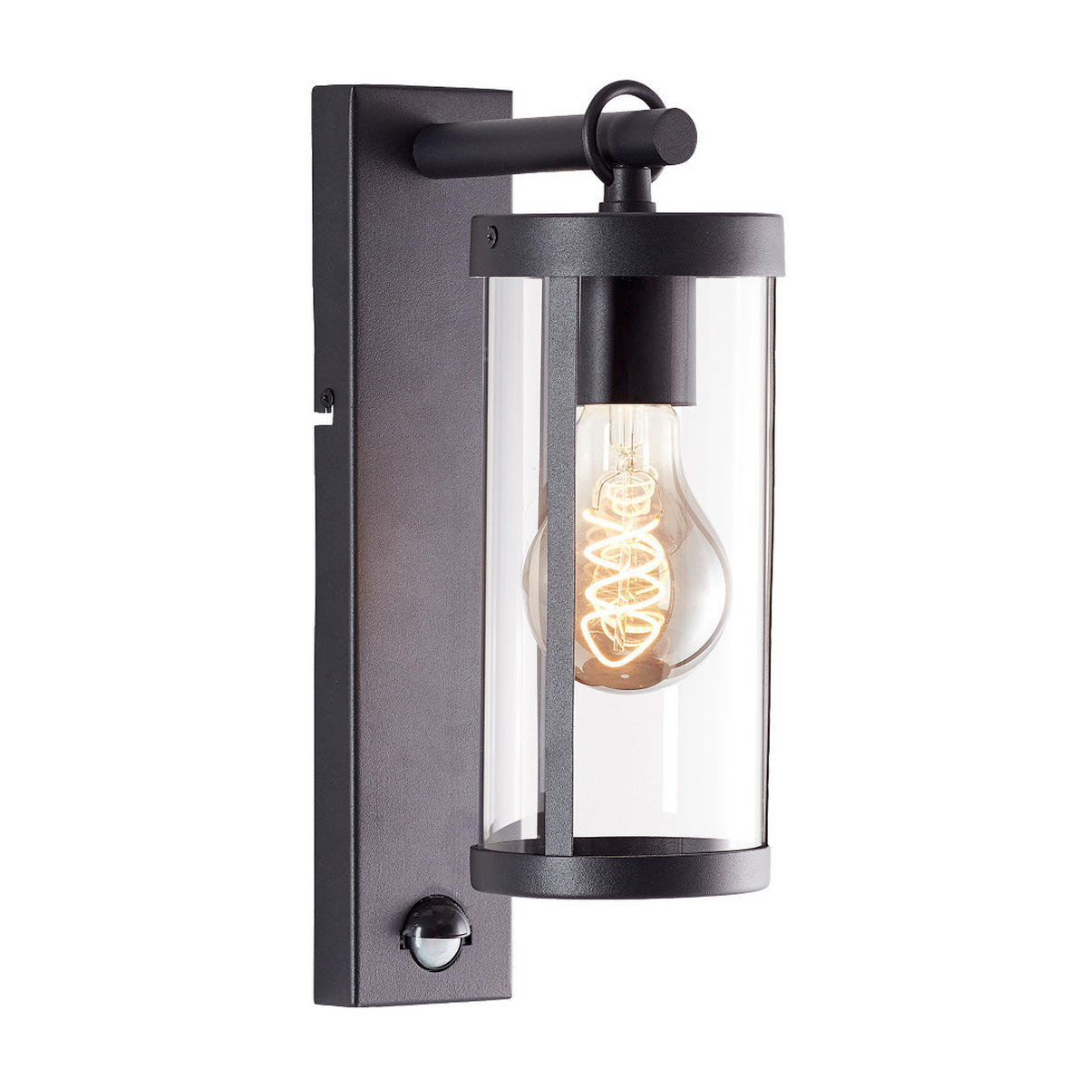 AUSSENWANDLEUCHTE Sidney 44291/06 - Schwarz, Metall (10.5/31.6/18.5cm) - Brilliant