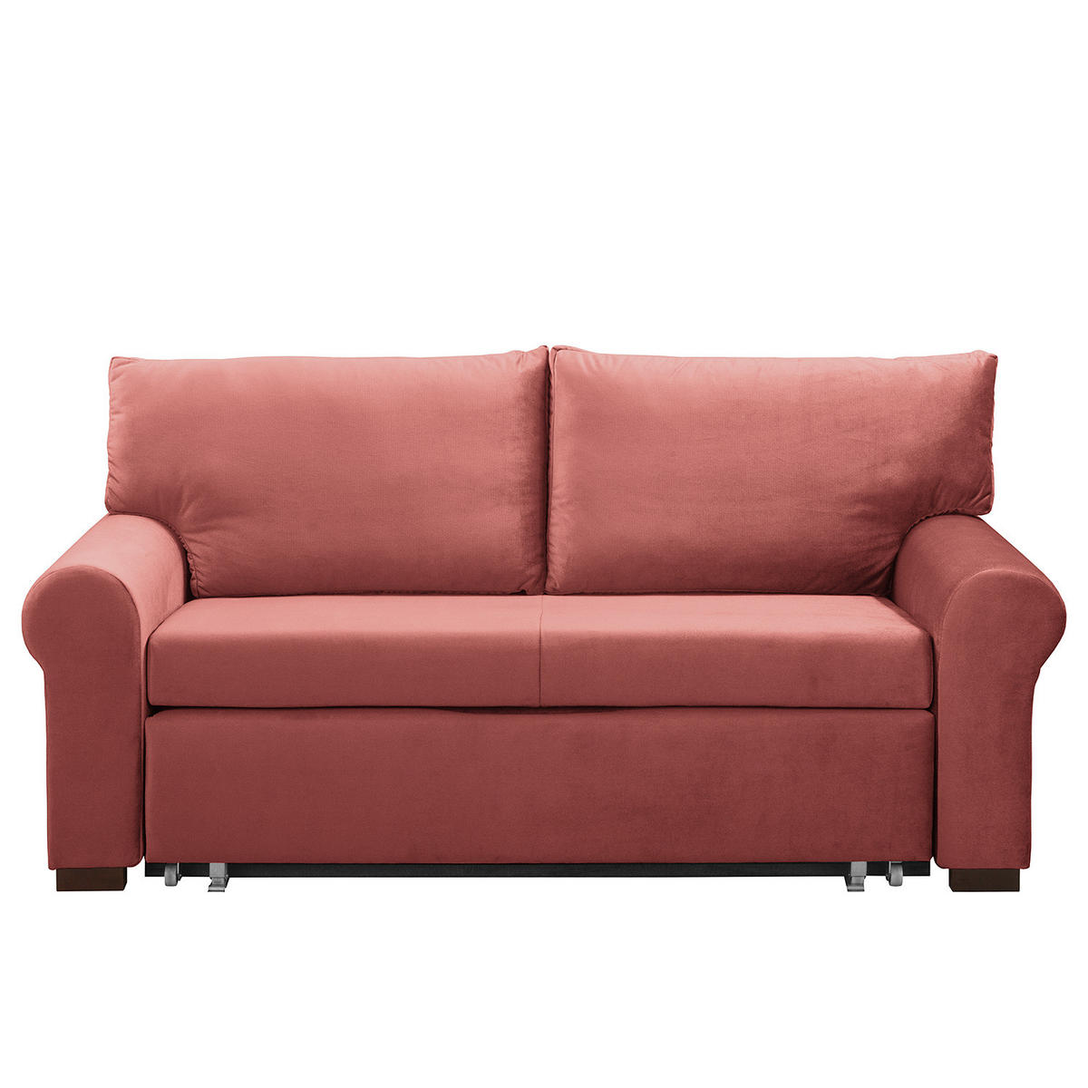 SCHLAFSOFA - Transparent/Altrosa, Birkenholz/Textil (185/95/90cm) - home24