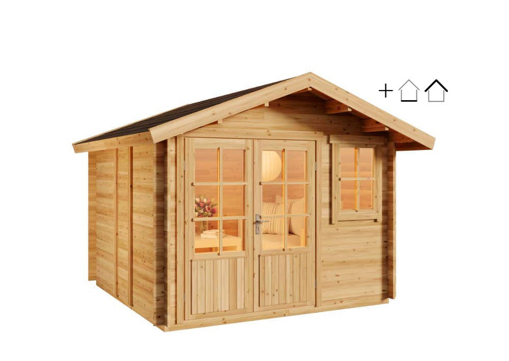 Alpholz Gartenhaus Natur 331x245x331 cm