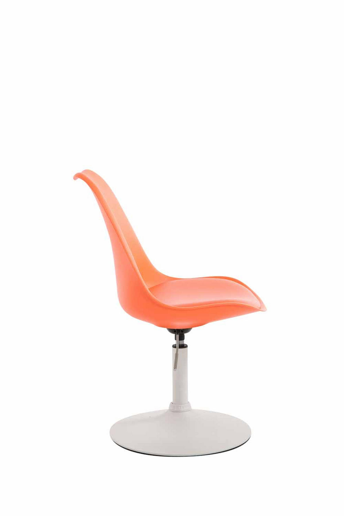 DREHSTUHL Kunststoff orange - Weiß/Orange, Kunststoff/Metall (48/76/57cm) - CLP