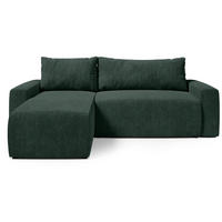 ECKSOFA PLUSH mit Schlaffunktion Grün Cord - Grün, Textil (240/145cm) - Bromarkt