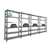 FACHBODENREGAL Proximo Stecksystem 210x480x32cm 6 Ebenen Beidseitig nutzbar Verzinkt - Silberfarben, Metall (480/210/32cm) - PROREGAL