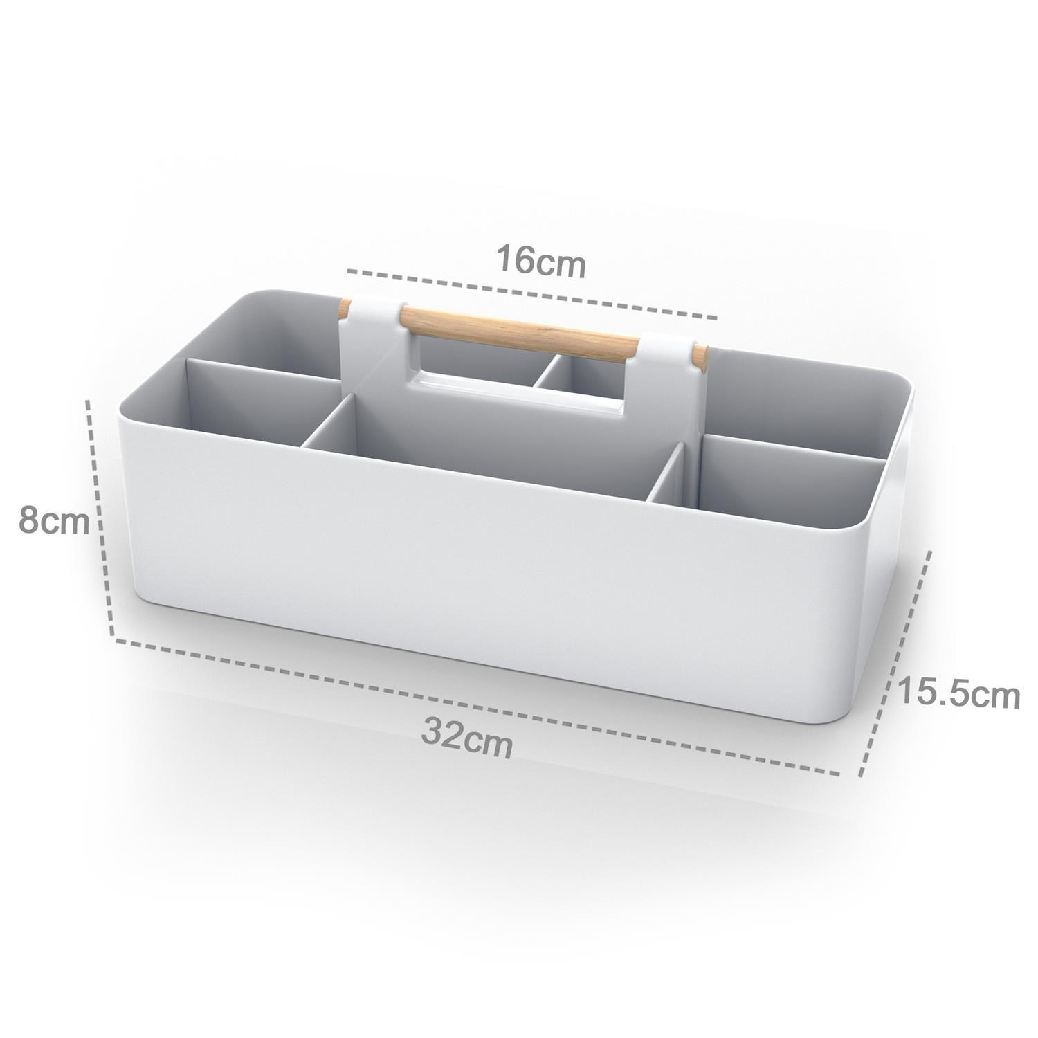MAKE-UP-ORGANIZER 32/15.5/8 cm (Grau) - Grau, Kunststoff (15.5/8/32cm) - Intirilife
