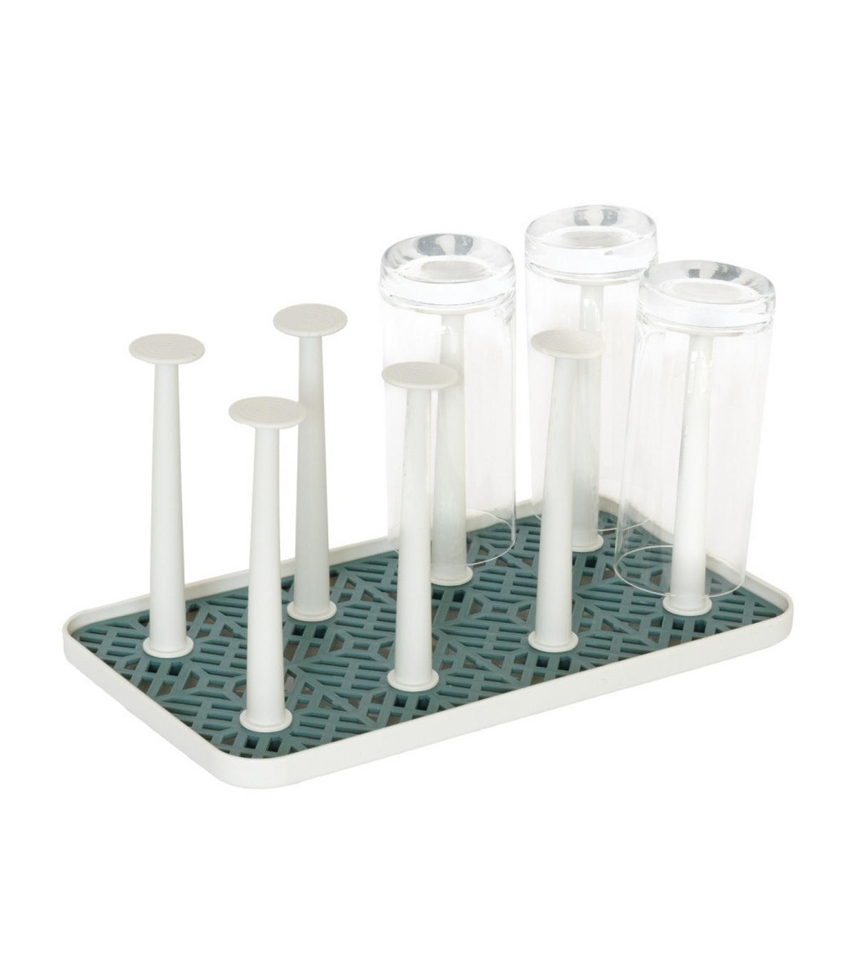 ENTWÄSSERUNGSGESTELL Abtropfgestell für Gläser / Flaschentrockner - Weiß - 8 Gläser - Weiß, Kunststoff (20/2/29cm) - Sareva