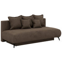TŘÍMÍSTNÁ POHOVKA VIRENO - Hnědá Samet - černá/hnědá, kov/textil (197/95/102cm) - MKS