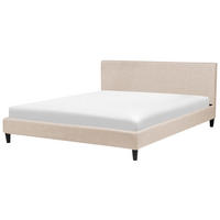 POLSTERBETT 180/200cm Sandbeige Fitou - Beige, Textil (180/200cm) - Beliani