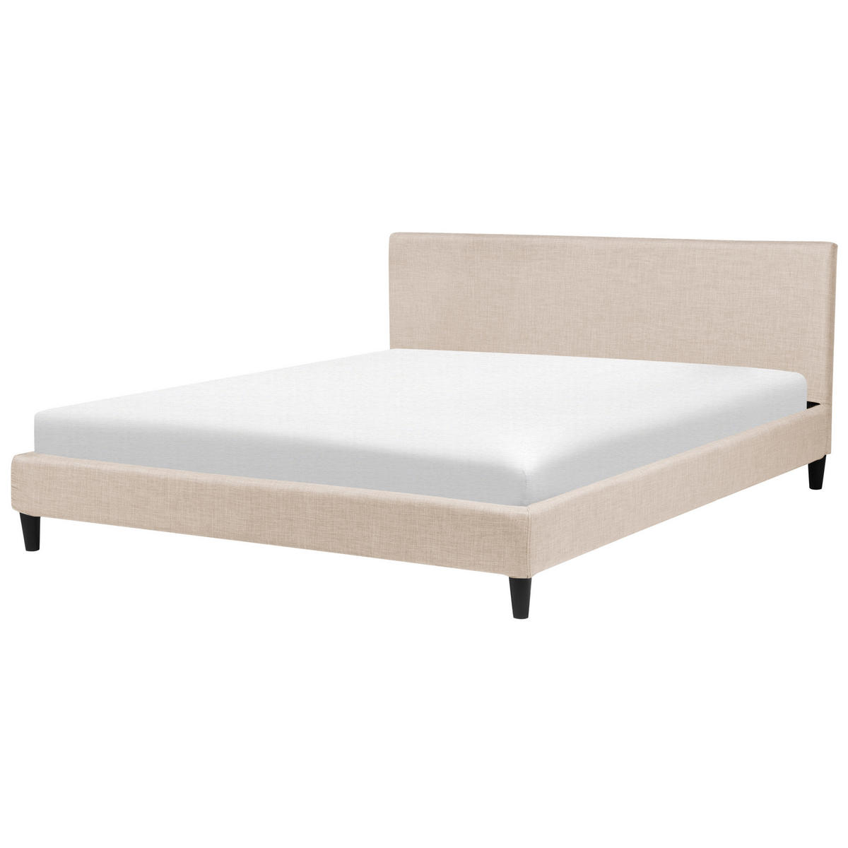 POLSTERBETT 180/200cm Sandbeige Fitou - Beige, Textil (180/200cm) - Beliani
