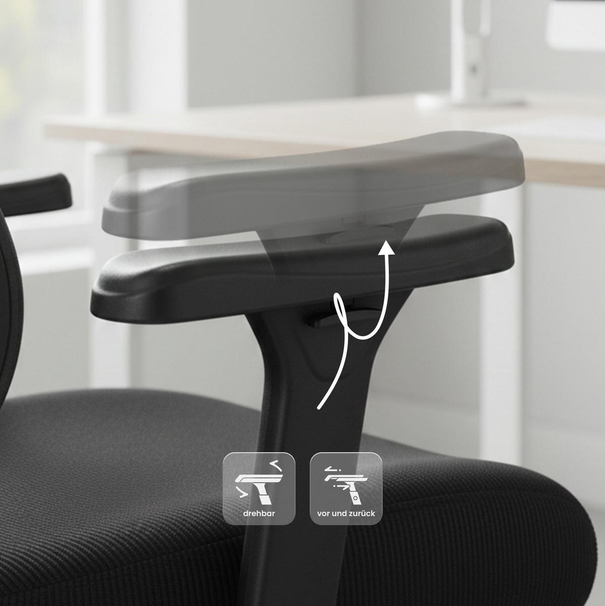 CHEFSESSEL Stoff Schwarz - Chromfarben/Schwarz, Textil/Metall (67/120/66cm) - CLP