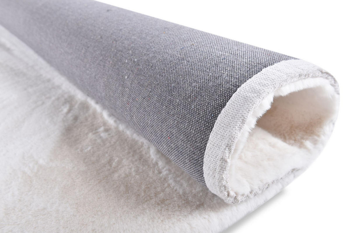 KUNSTFELLTEPPICH Chiara 60x135 cm - Weiß, Textil (60/135cm) - Gino Falcone