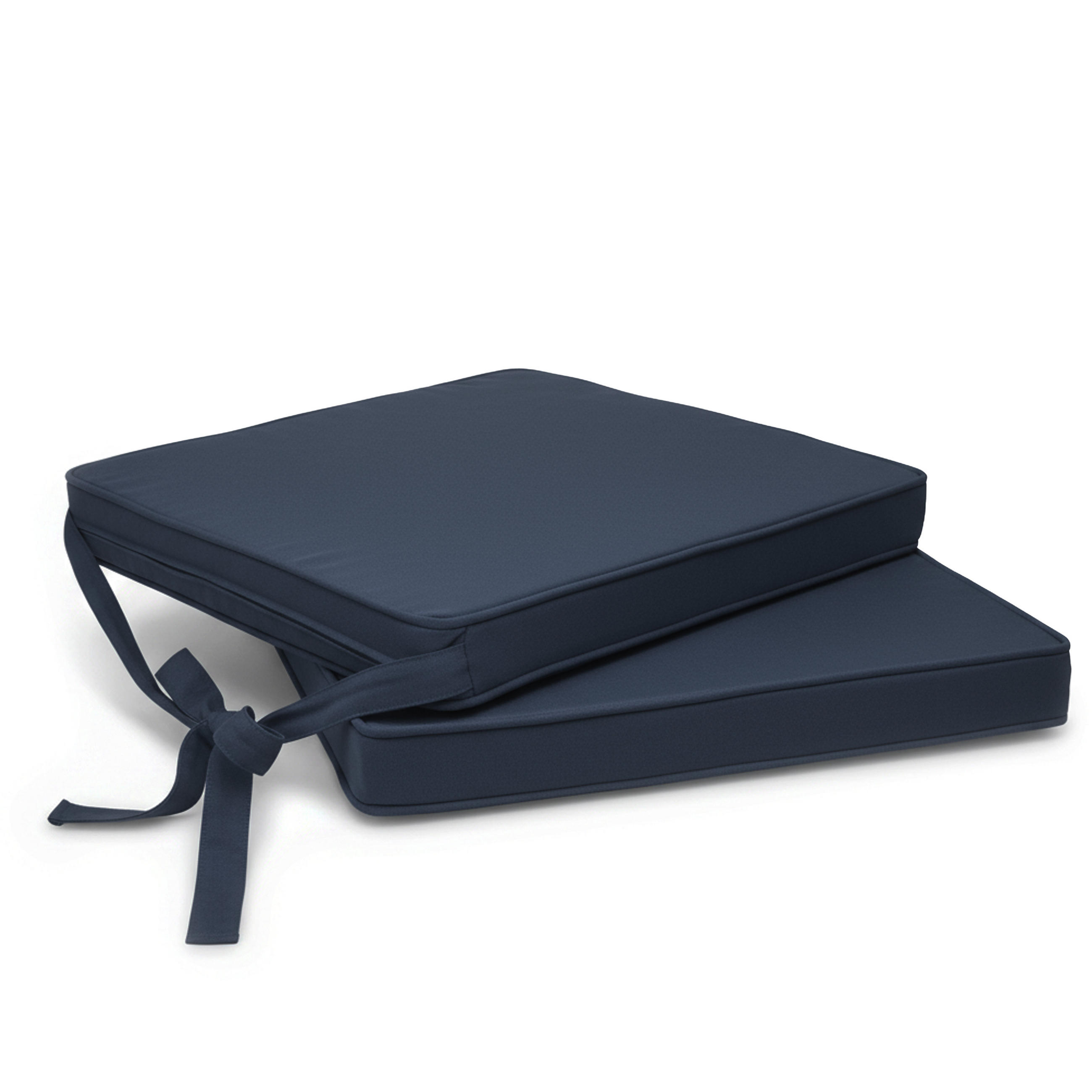 STUHLKISSEN Loft SK 45x40x5cm Dunkelblau (2tlg) - Dunkelblau, Textil (45/40/10cm) - Beautissu 