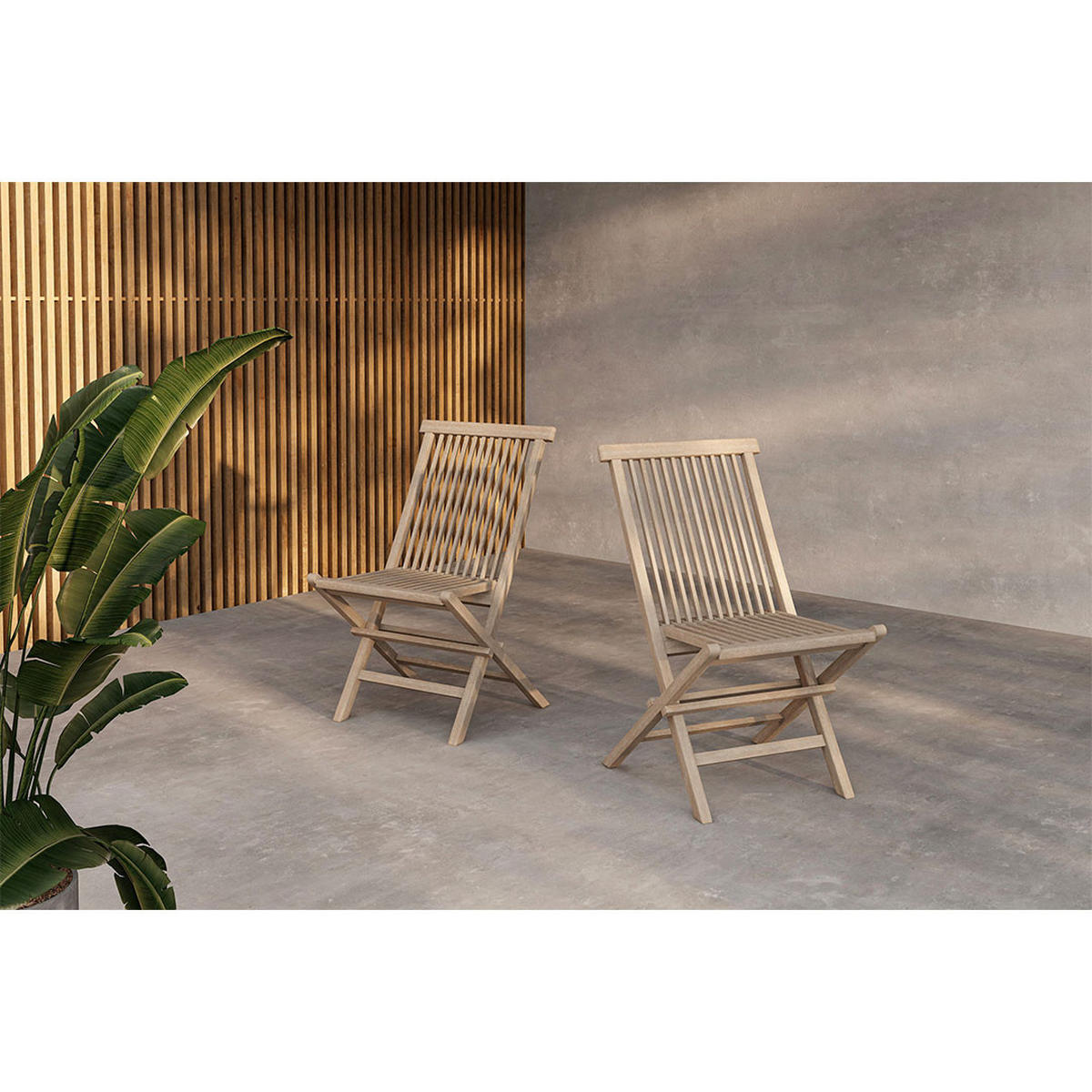 GARTENSTUHL, Kenya, Stühle Whitewash, Teak., 47 x 62 x 89 cm - Weiß, Holz (47/89/62cm) - ebuy24