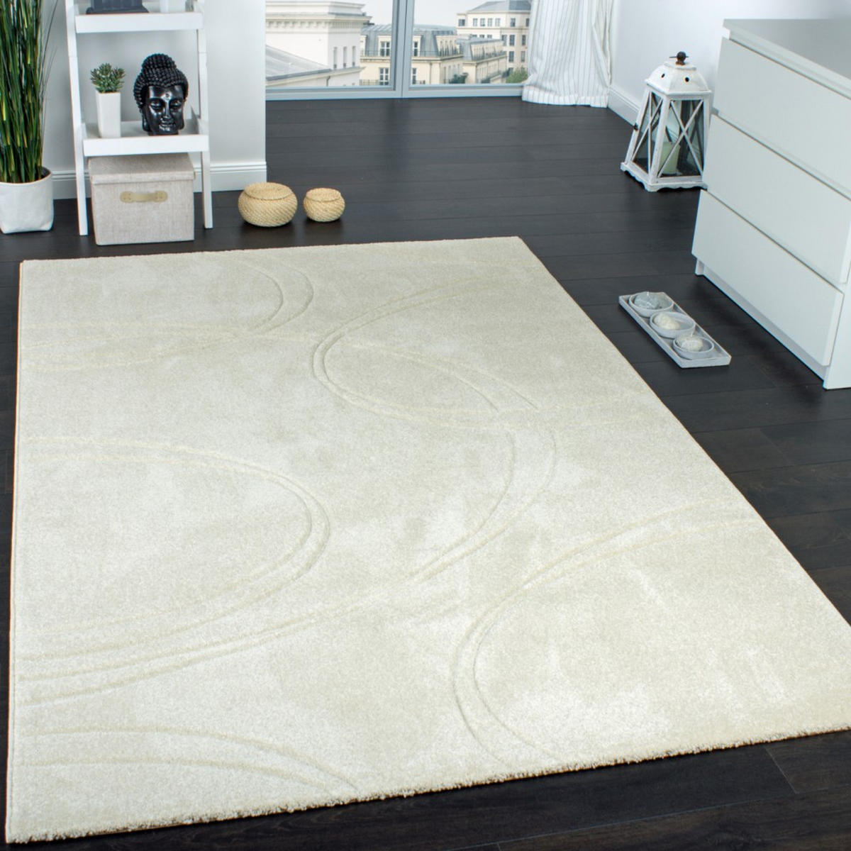HOCHFLORTEPPICH 80/300 cm Brilliance 757 - Creme, Textil (80/300cm) - Paco Home