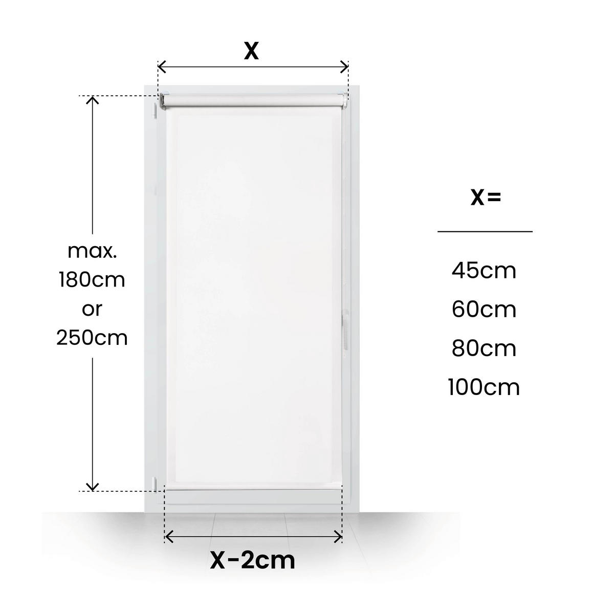 SCREEN-ROLLO Plus Easyfix Weiß 80x180 - Weiß, Kunststoff (80/180/1cm) - STORESDECO