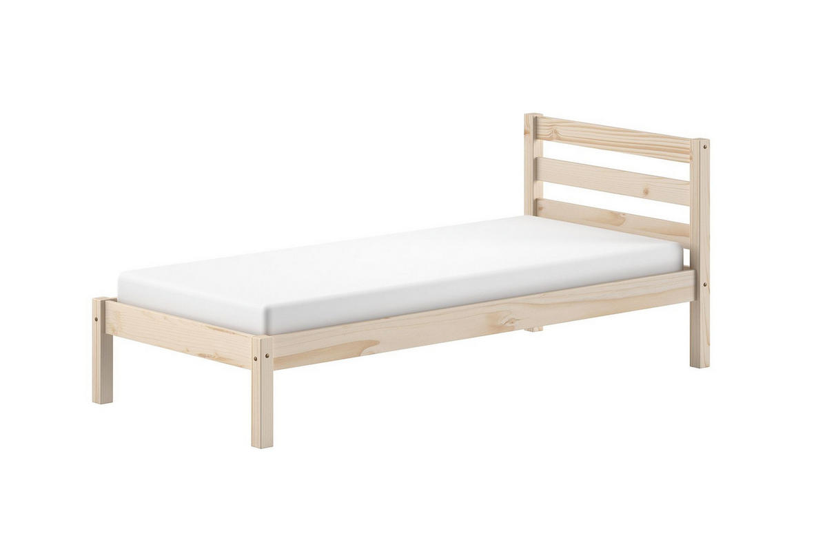 EINZELBETT Karolina Kiefer natur lackiert 90x200 Kinderzimmer - Kieferfarben, Holz (90/200cm) - 58aufmkessel