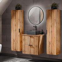 BADMÖBEL-SET 4-TLG. Adelaide-56 - Braun, Holzwerkstoff (160/200/47cm) - Lomado