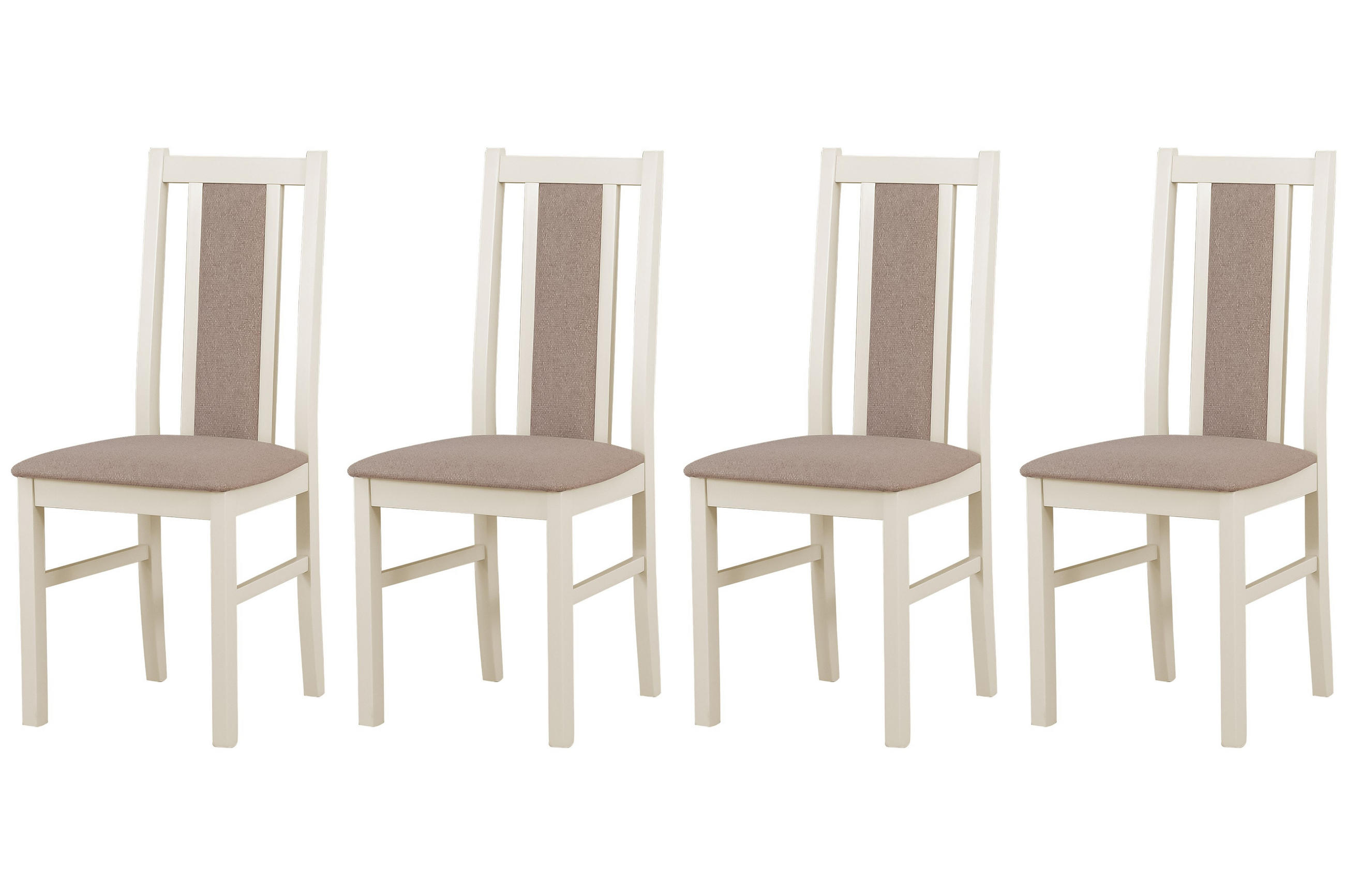 ESSZIMMERSTUHL - 4er-Set Bos 14 kaschmir opium 20 - Beige/Haselnussfarben, Holz (43/94/40cm) - Leaf Design