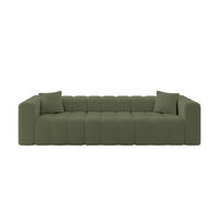POHOVKA 3-MÍSTNÁ DONY-3 315x90x71 cm Zelená Buklé - černá/zelená barva, kompozitní dřevo/textil (315/71/90cm) - ALTDECOR