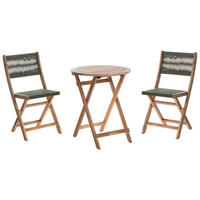 BISTRO-SET 2-Sitzer Grün Prossedi - Hellbraun/Grün, Holz - Beliani