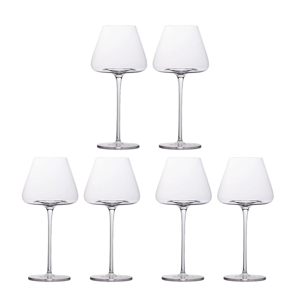 WEINGLÄSER 600 ml (6er Set) - Transparent, Glas (0.6L) - Intirilife