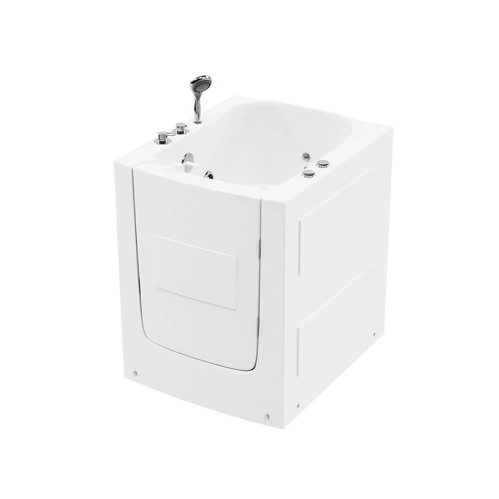 SENIORENBADEWANNE VITAL L - rechts, L - Weiß, Kunststoff (85/100/95cm) - Home Deluxe