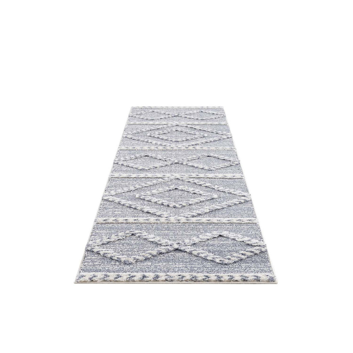 HOCHFLOR-TEPPICH Focus 3022 Grau 80x300 cm - Grau, Textil (80/300cm) - carpet city