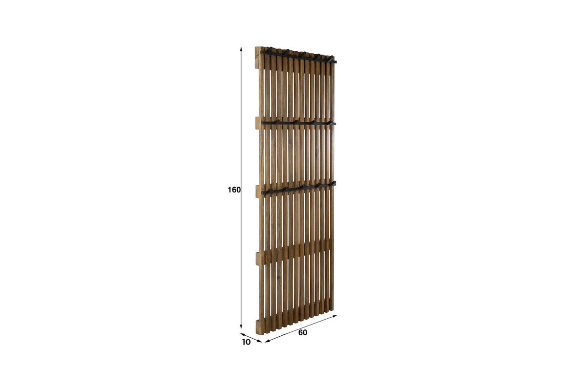 GARDEROBE JACINTA Braun Mango - Braun, Metall (60/160/10cm) - KAWOLA