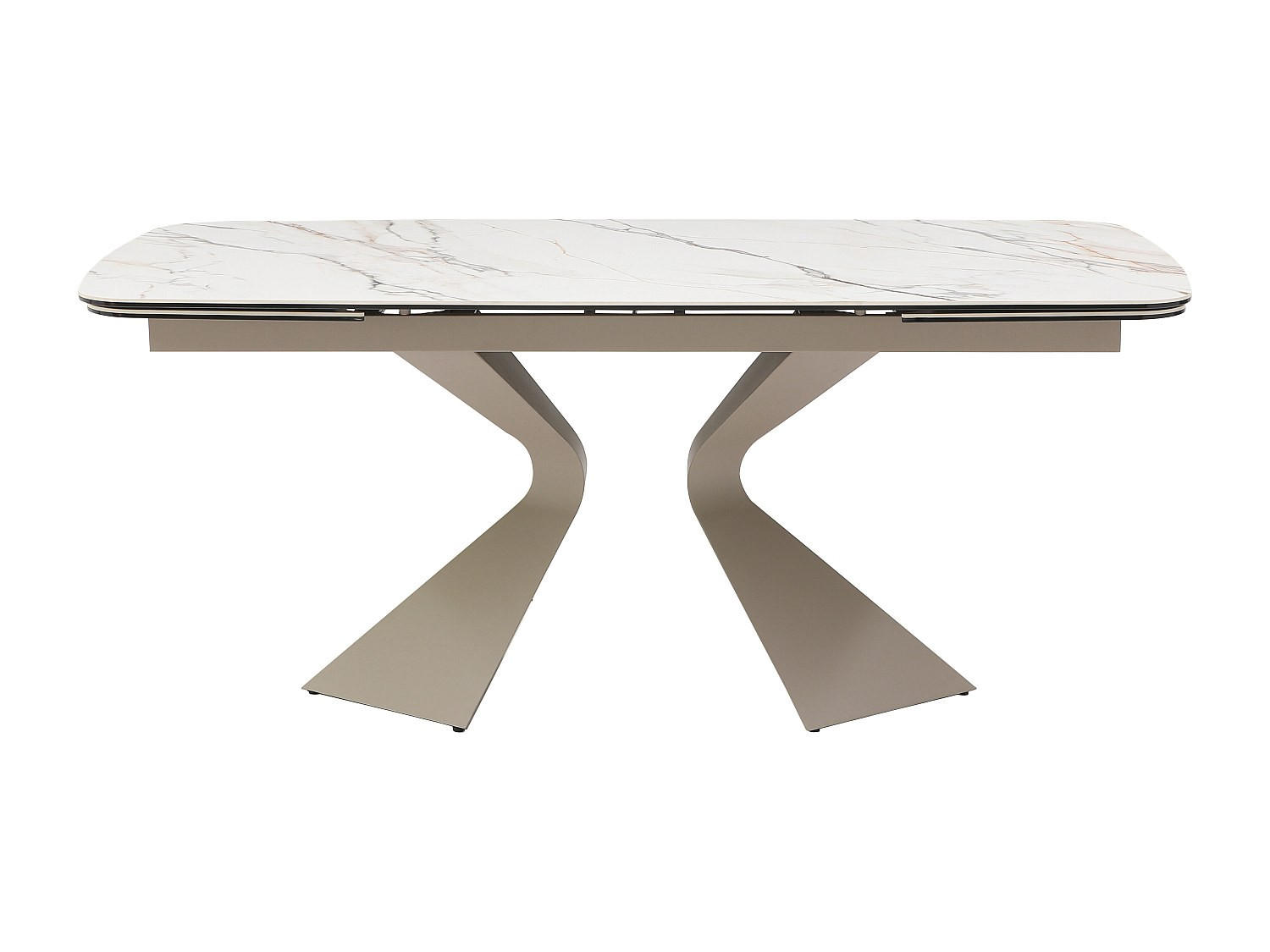 ESSTISCH - 6 Personen, 8 Personen, 10 Personen - Keramik, Glas - Taupe, Weiß - KAJARI - Taupe/Weiß, Glas/Keramik (90/220/76cm) - Vente-Unique