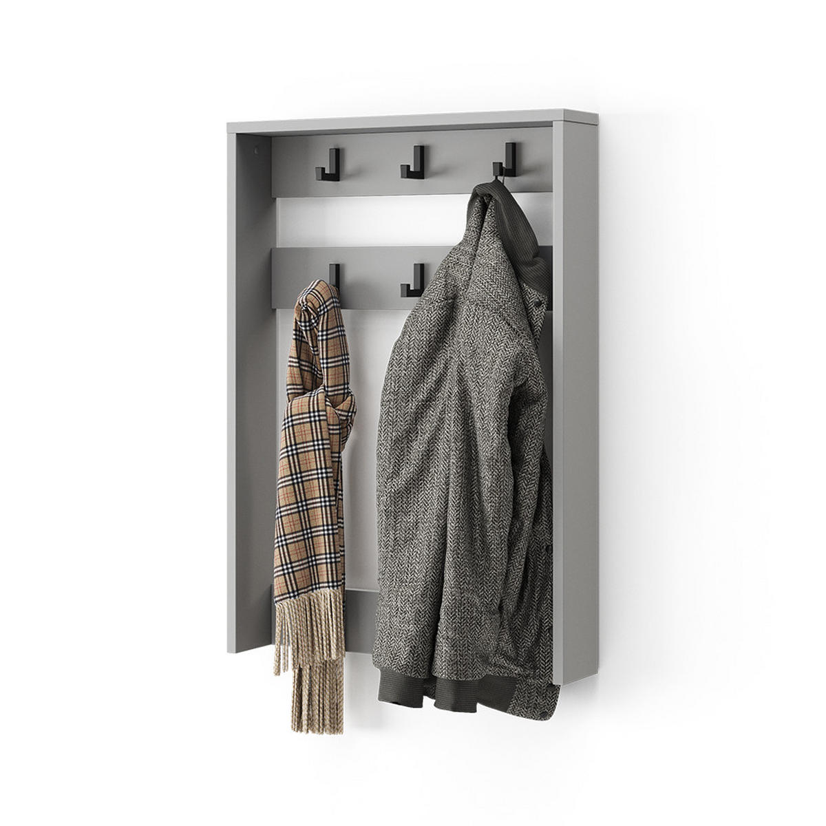 GARDEROBENAUFSATZ Eliza Grau 60 x 85 cm - Grau, Holzwerkstoff (60/85/12.1cm) - Vicco