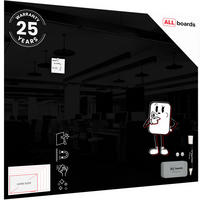 GLASBOARD - Schwarz 150x120cm - Schwarz, Glas (150/120/0.7cm) - ALLboards