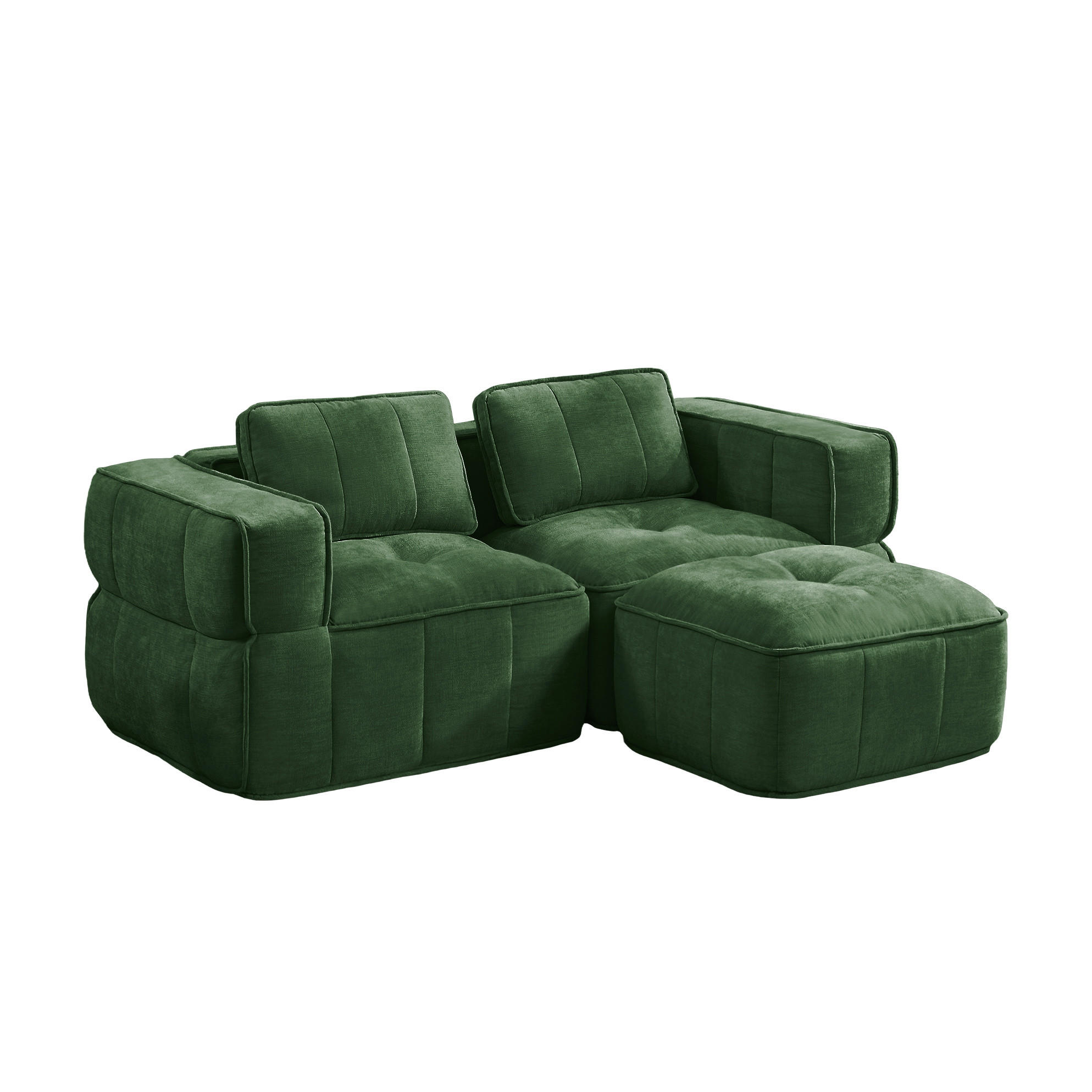 Flora Grace Ecksofa Grün 198x162 cm