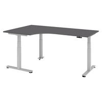 SCHREIBTISCH elektrisch XDSM 120/200/72 cm in Graphitfarben/Silberfarben - Silberfarben/Graphitfarben, Holzwerkstoff (120/200/72cm) - bümö