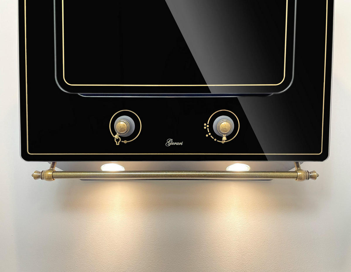 DUNSTABZUGSHAUBE GCH S 142 60 BL N 60 cm Schwarz - Schwarz, Metall (60/139.8/35.5cm) - Gurari