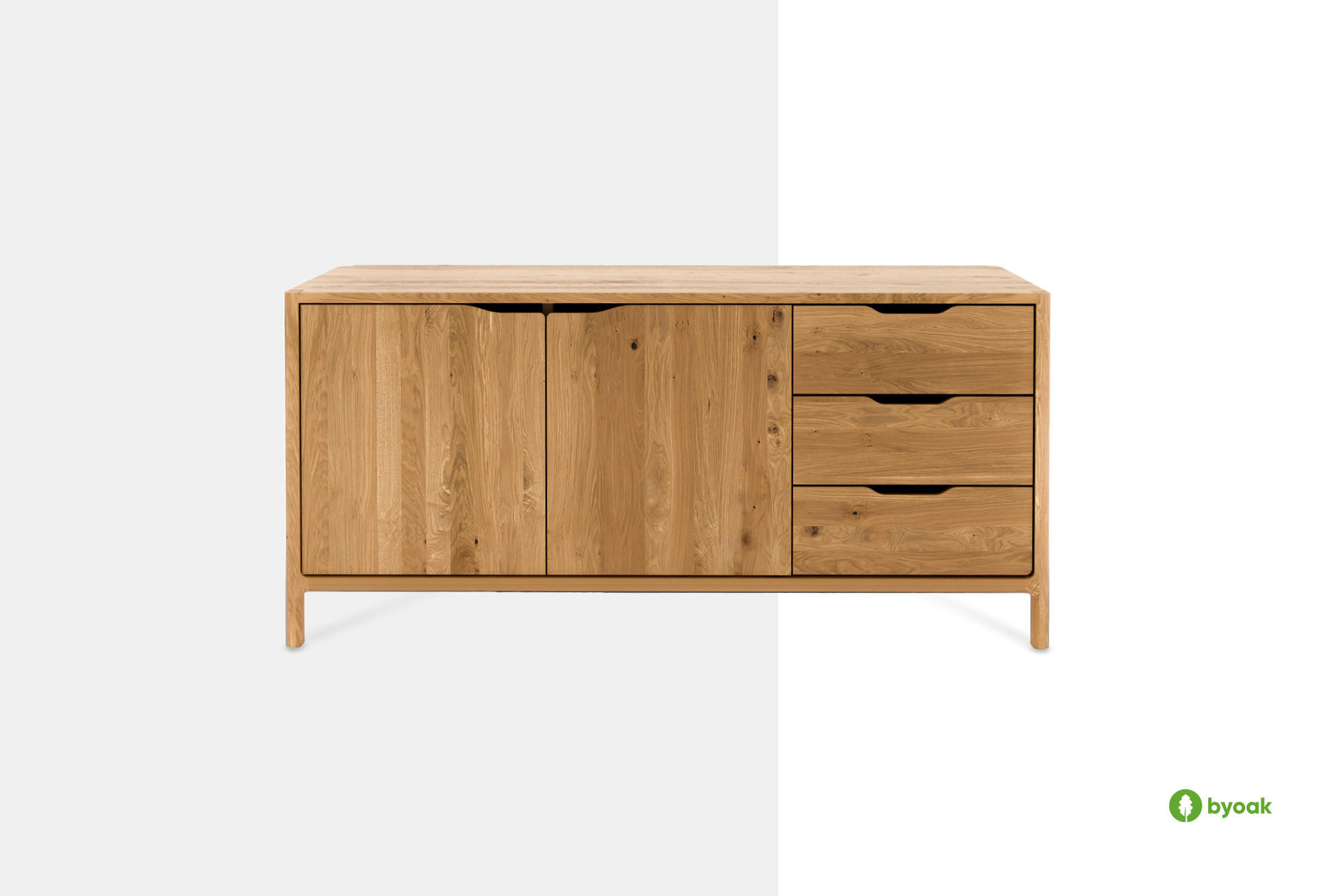 KOMMODE PAUL Kernbuche - Kernbuche, Holz (140/64/50cm) - byoak