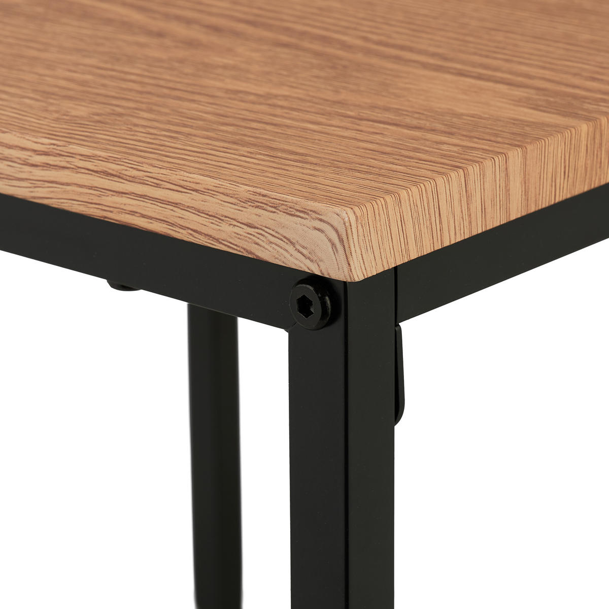 3XBEISTELLTISCH - Hellbraun, Holzwerkstoff/Kunststoff (46/46/76cm) - Relaxdays